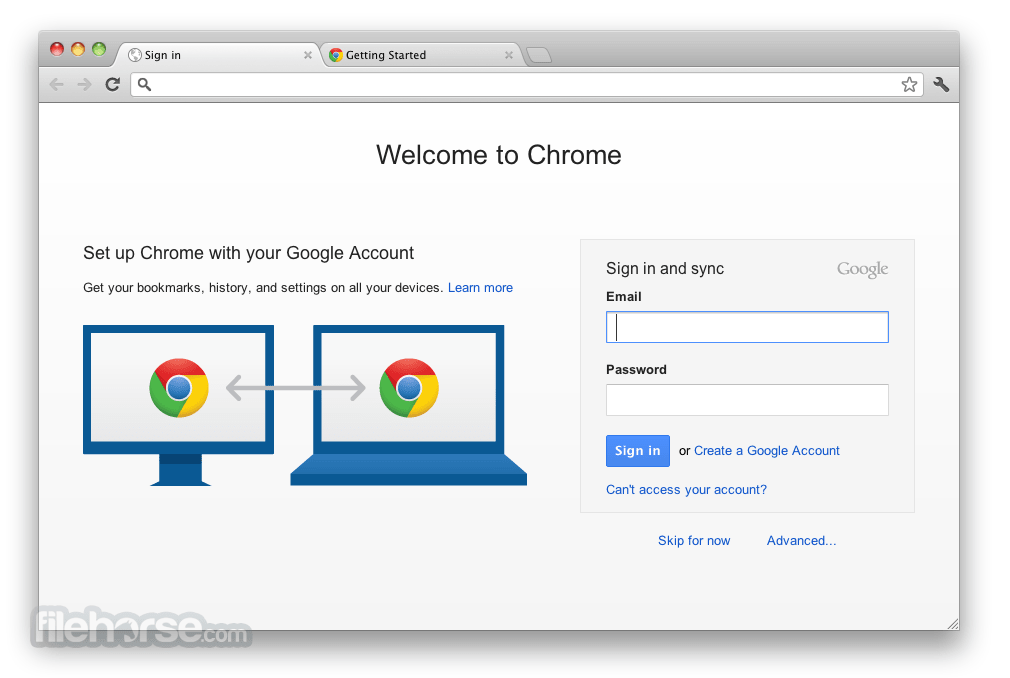 Синхронизация Темная тема Google Chrome в Mac OS