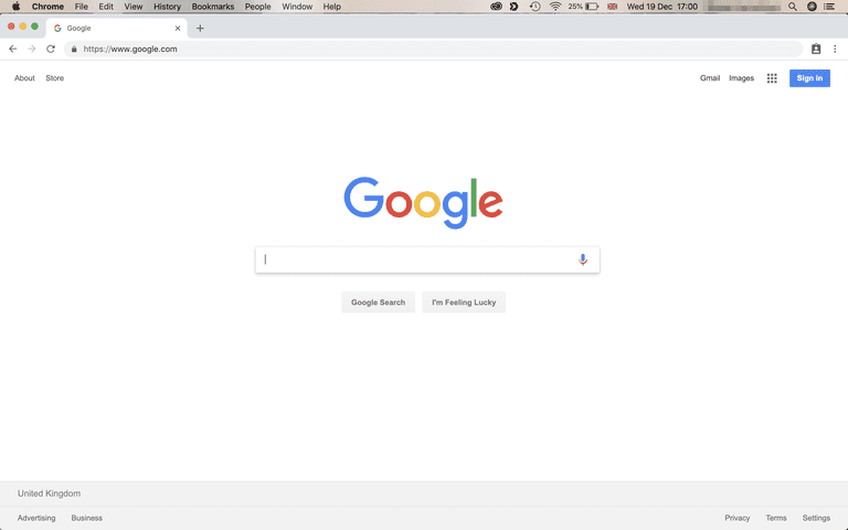 Google Chrome на Mac OS устройства